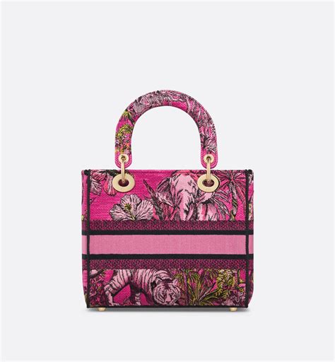 dior small bag fushia|Lady Dior Micro Bag Fuchsia Satin Embroidered with Multicolor .